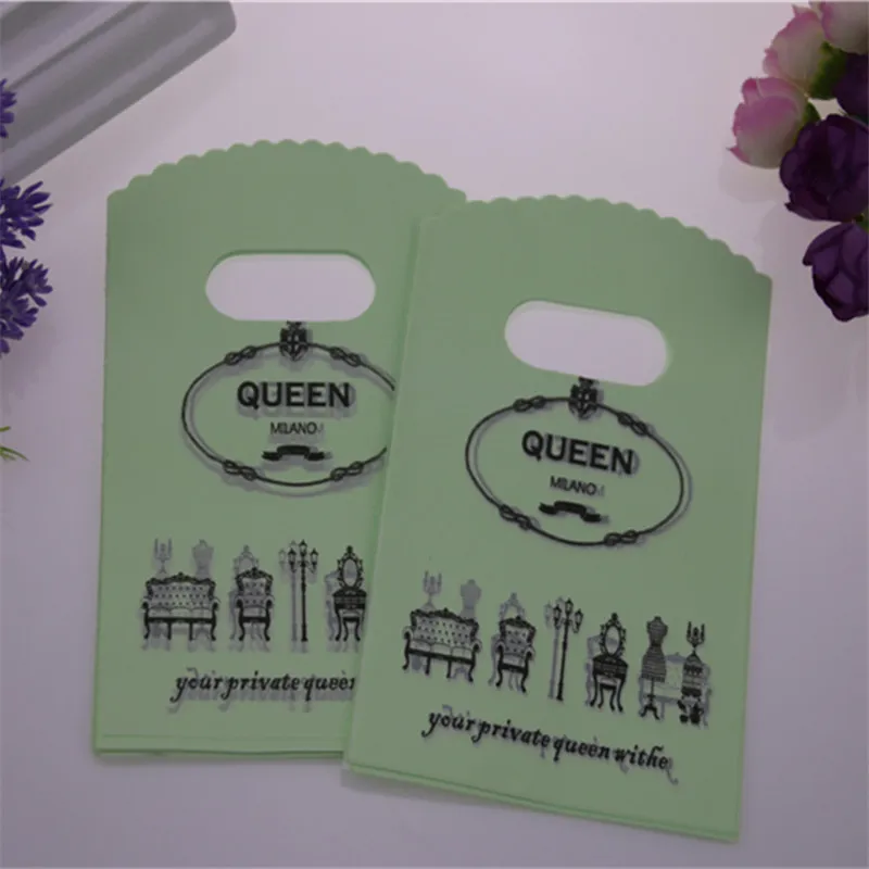 

2016 New Design Wholesale100pcs/lot 9x15cm Thickening Large Plastic Shopping Bags Queen Gift Packaging Cute Sack