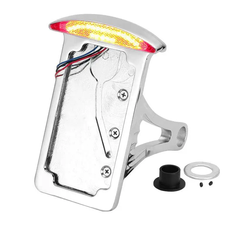 Motorcycle Fender Eliminator License Plate Bracket With LED Taillight