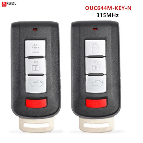 

Keyecu 2pcs/lot 3 button Remote Key Fob 315MHz for Mitsubishi Lancer Outlander 2008 2009 2010 2011 2012 2013-2016 OUC644M-KEY-N