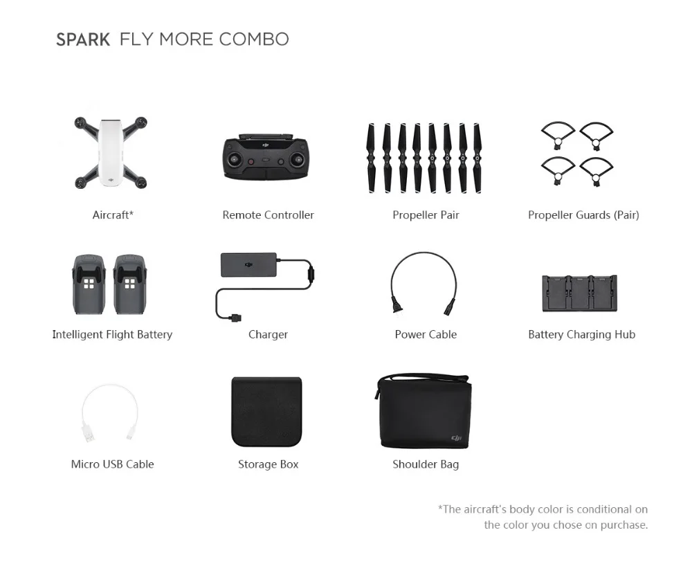 DJI Spark fly more combo mini smart FPV Wi-Fi Карманный ручной селфи Дрон с 1080P HD камерой управление жестами