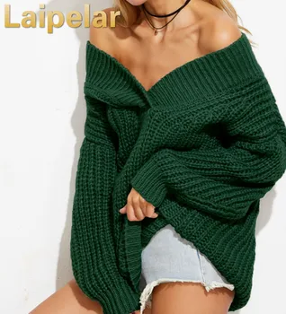 

Womens Autumn Winter Knit Sweater Sexy V-Neck Pullovers Long Sleeve Jumpers Womens Knitted Sweaters Laipelar Loose Long Dresses