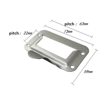 7359mm 2pcs Furniture Metal Handle Drawer Cabinet Door Knob and Handle Kitchen Cupboard Label Cards Tag Card Silver Color