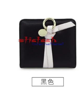 

by dhl or ems 200pcs Mini Thin 2 Fold Lady Wallet New Fashion Wallet Hit Color Belt Decoration Hardware Short Paragraph pur