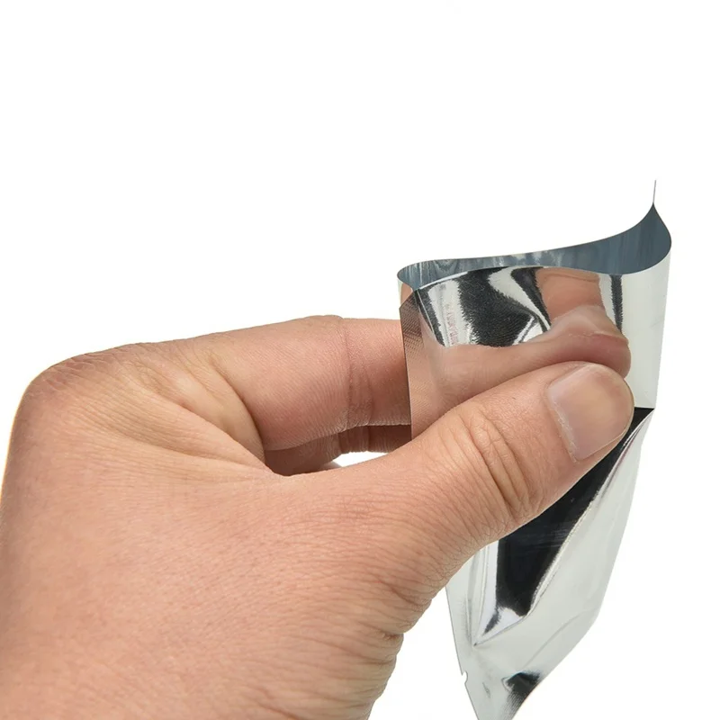 100 pcs New Arrival Silver Aluminum Foil Mylar Bag Vacuum Sealer Food