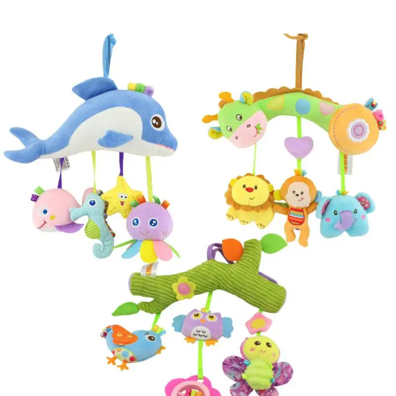Kids Stroller and Travel Activity Toy, Baby Musical Bed Hanging Toys
