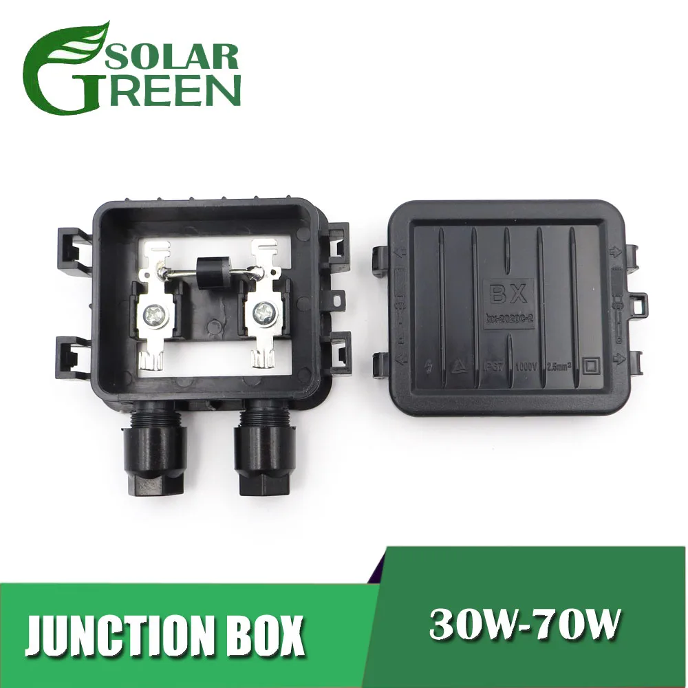 PV Solar Junction Box Connector Box 1 Diode Solar Panel Module 30W-80W/ 6A PV Solar Junction Box Connector Box 1 Diode Solar Panel Module 30W-80W/ 6A
