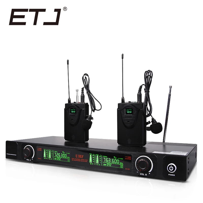 

ETJ Brand Professional Wireless Microphone U79 Dual Wireless Microphone Bodypack Conference