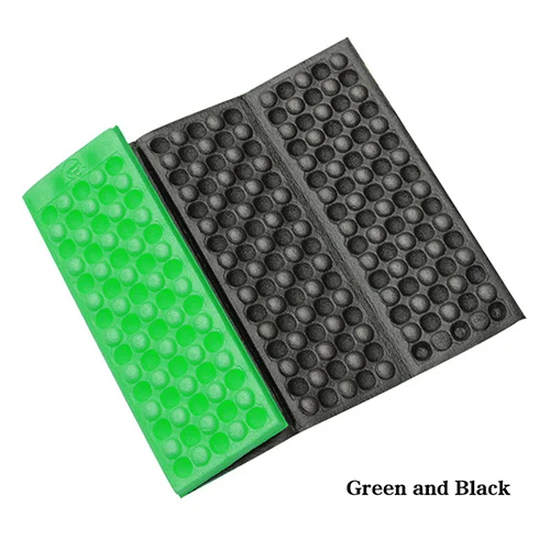 Soft Waterproof Dual Camping Hiking Picnic Portable Cushion Seat Pad Outdoor Folding Camping Moistureproof Cushion Mattress Pad - Цвет: FruitGreen and Black