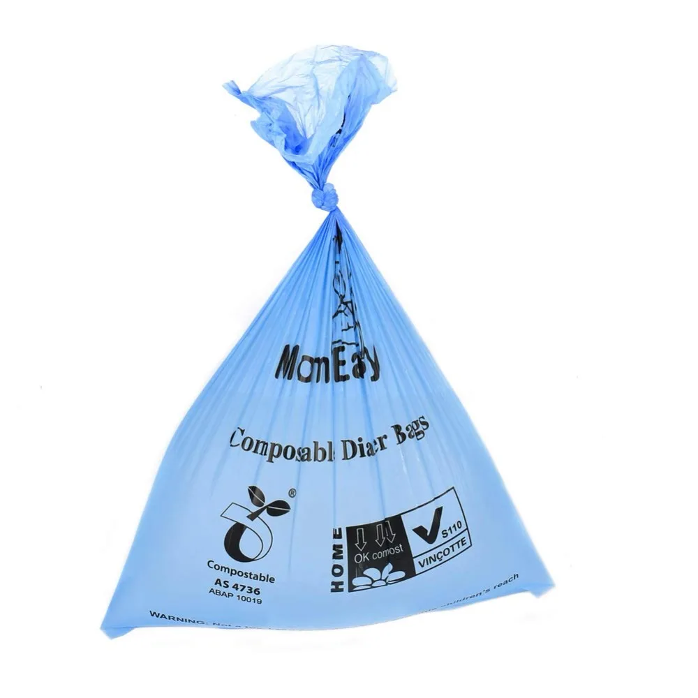 Beli Ibu Mudah 120 Hitungan Mudah Tie Bayi Kompos Popok Karung Biru Besar Biodegradable Tas Popok Beli Ibu Mudah 120 Hitungan Mudah Tie Bayi Kompos Popok Karung Biru Besar Biodegradable Tas Popok