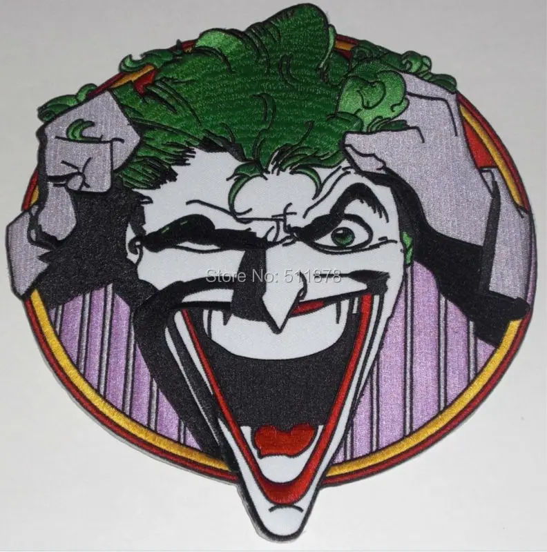 

11" THE JOKER face logo LARGE comics batman TV Movie Series Uniform punk rockabilly applique sew on iron on patch Free Shipping