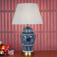 Книги по искусству китайский фарфор керамический светильник Настольный спальня гостиная Свадебные настольная лампа Цзиндэчжэнь ночь настольная лампа для спальни