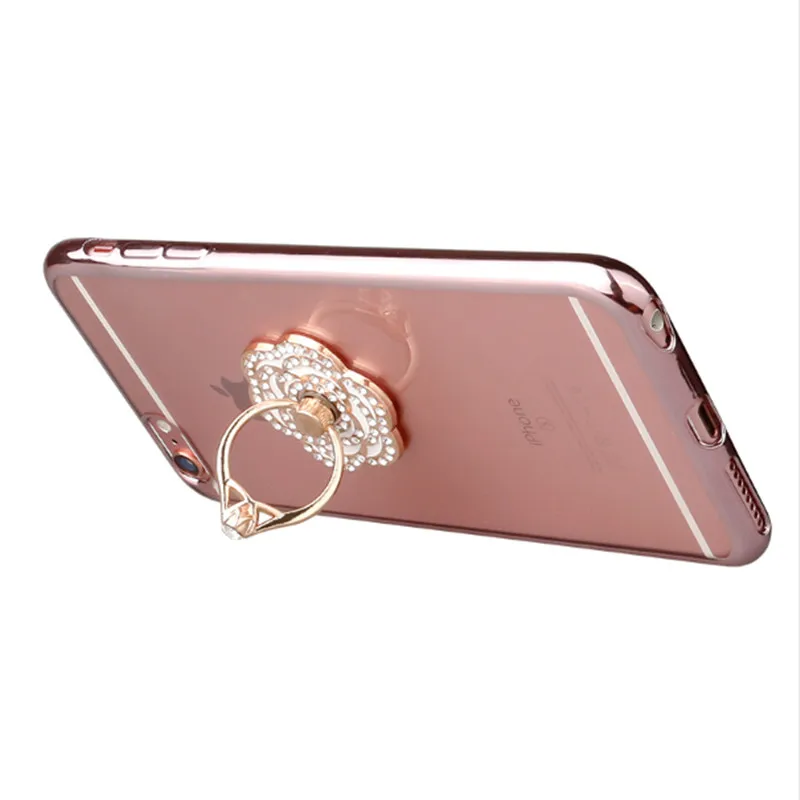 For iPhone Samsung Smart Phone Universal 360 Rotating Rose Rhinestone Mobile Phone Accessories Holder Stand Finger Ring Stent For iPhone Samsung Smart Phone Universal 360 Rotating Rose Rhinestone Mobile Phone Accessories Holder Stand Finger Ring Stent
