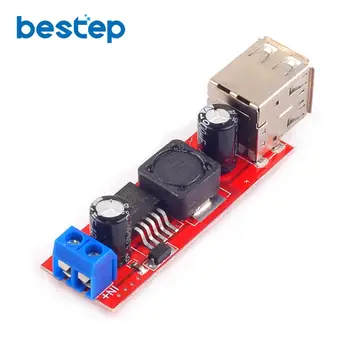 

DC 6V-40V To 5V 3A Double USB Charge DC-DC Step Down Converter Module For Vehicle Car Charger LM2596 Dual Two USB