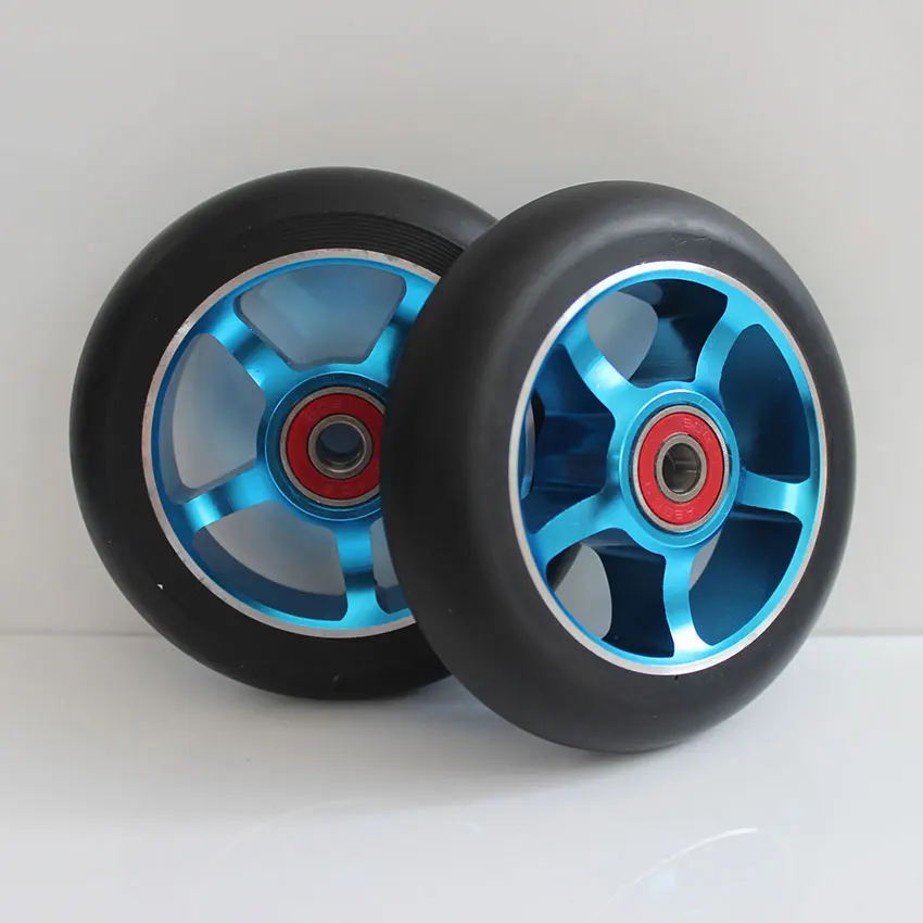 2PCS 100/110mm Stunt Scooter Wheels Multiple Choices With Aluminium Alloy Hub High elastic PU 608 ABEC-9 Bearings 88A Wheels
