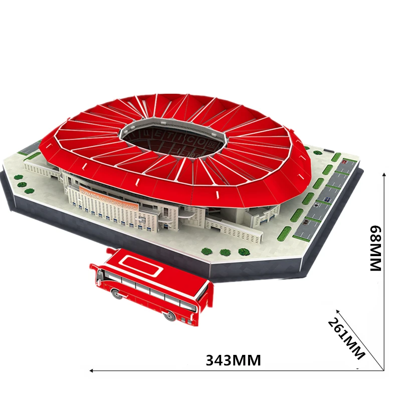 Классические головоломки архитектура Мадрид атлетика Ванда-Metropolitano футбольные стадионы игрушечные масштабные модели наборы строительные бумаги