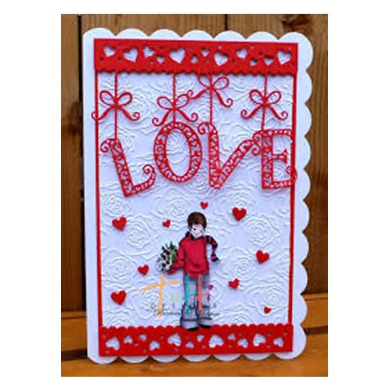 

DiyArts Hanging Love Metal Cutting Dies For Scrapbooking Card Making Photo Album Embossing Crafts Diecut Mat Christmas New 2019