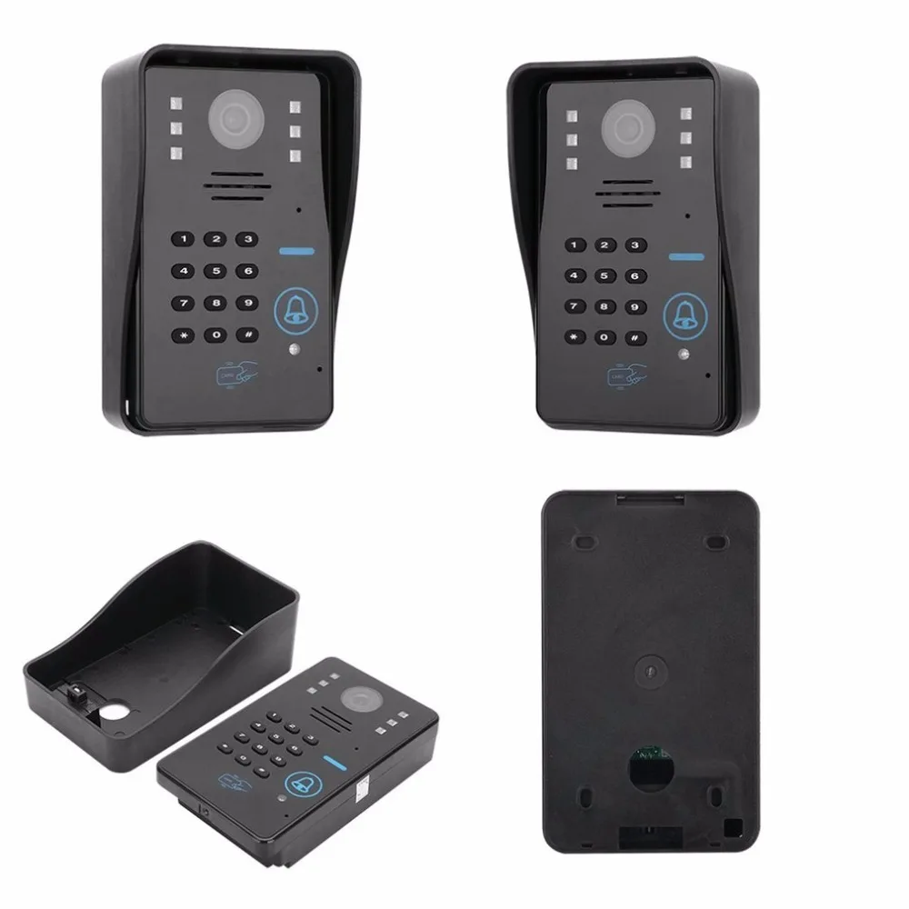 7 дюймов 1V1 RFID пароль мониторы телефон видео домофон дверные звонки с ИК камера ночное видение 1000TV линии система контроля доступа