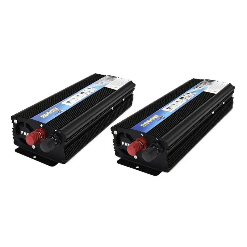 

4000W Aluminum Alloy Power Inverter DC 12V to AC 110V/220V Modified Sine Wave Converter Rated Power 2000W