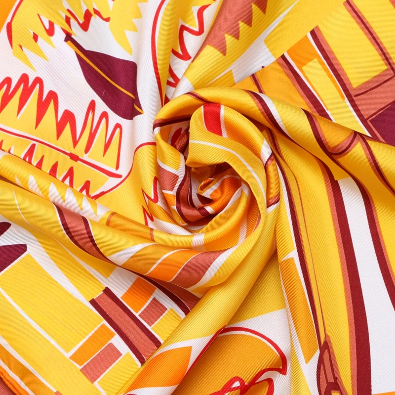 Летние принты шелковый шарф шейный платок Обертывания небольшой квадратный шелковый шарф повязка на голову 52x52 см