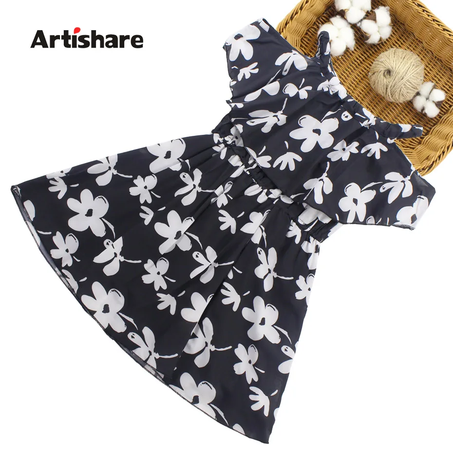 Dress For Girls Floral Pattern Summer Girl Sleeveless Kids Teenage Children'S Costumes 6 8 10 12 13 14 | Детская одежда и