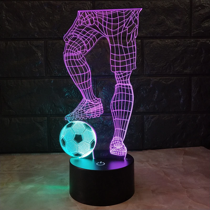 3D Illusion Led Football Table Lamps Soccer Desk Lamp Table Lights 7