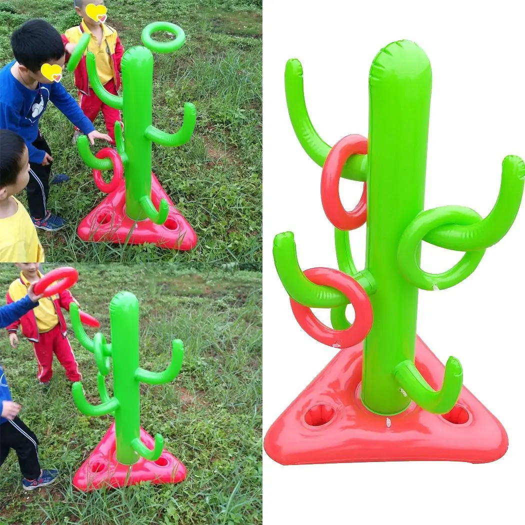 

Inflatable Cactus Toss Toy Rings Children Fun Learn the game, grow the game Outdoor Water Games Toys Gifts