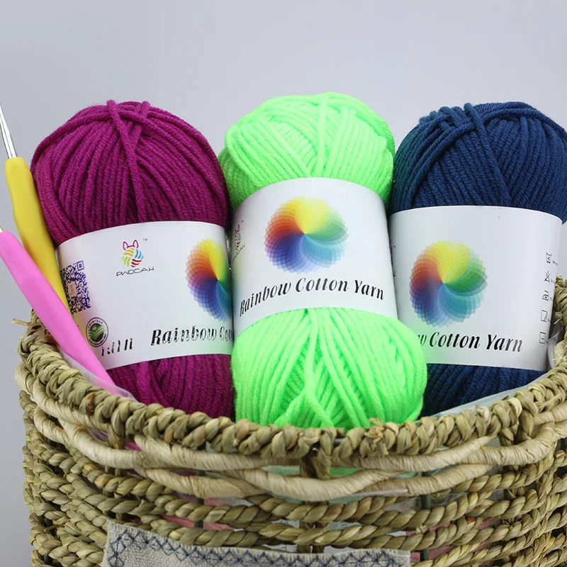 Wholesale Milk Cotton Crochet Yarn For Hand Knitting Sale Eco Friendly