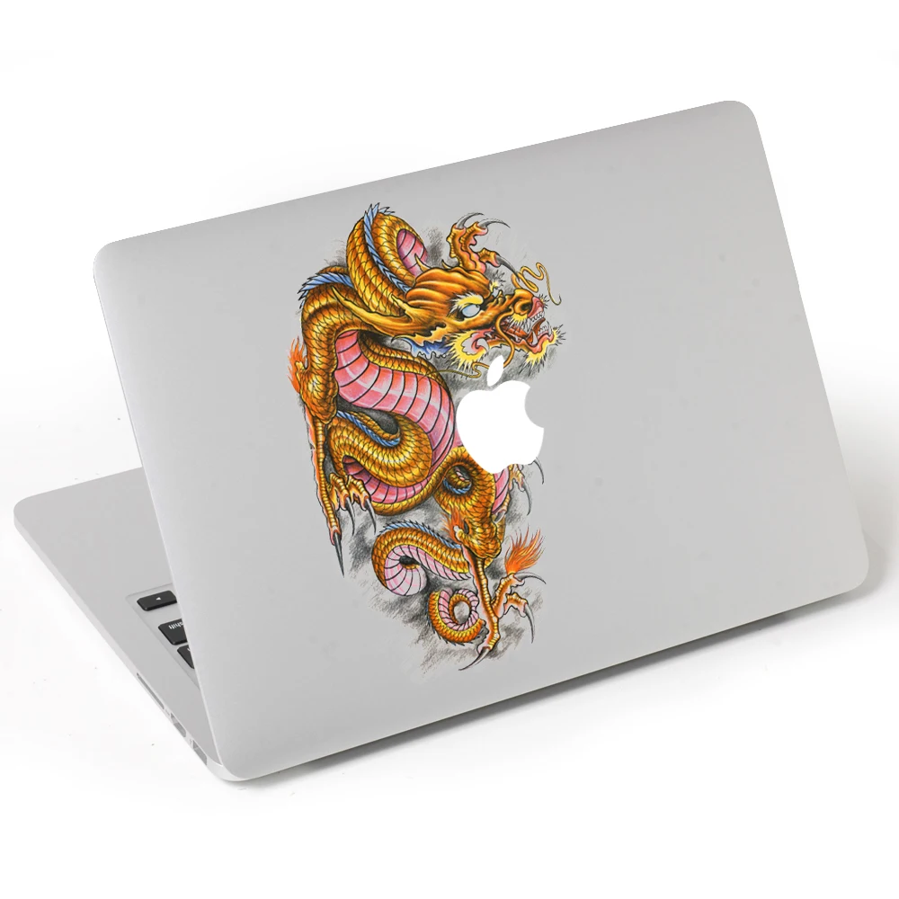 Золотой дракон виниловая наклейка для ноутбука наклейка для macbook Pro Air 13 дюймов мультфильм ноутбук кожа оболочка для mac book