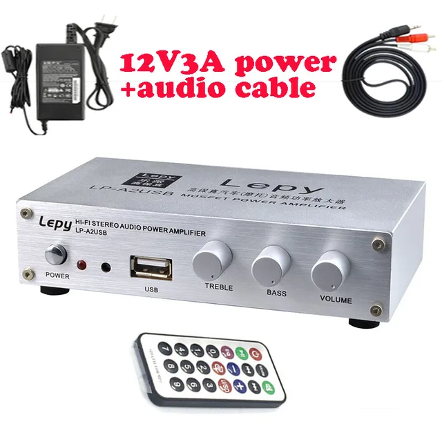 Cheap Lepy A2USB With 12V3A Power Adapter And Remote Control 2*20W Hi-Fi Digital Mini Audio Stereo Home Car Amplifier Cheap Lepy A2USB With 12V3A Power Adapter And Remote Control 2*20W Hi-Fi Digital Mini Audio Stereo Home Car Amplifier