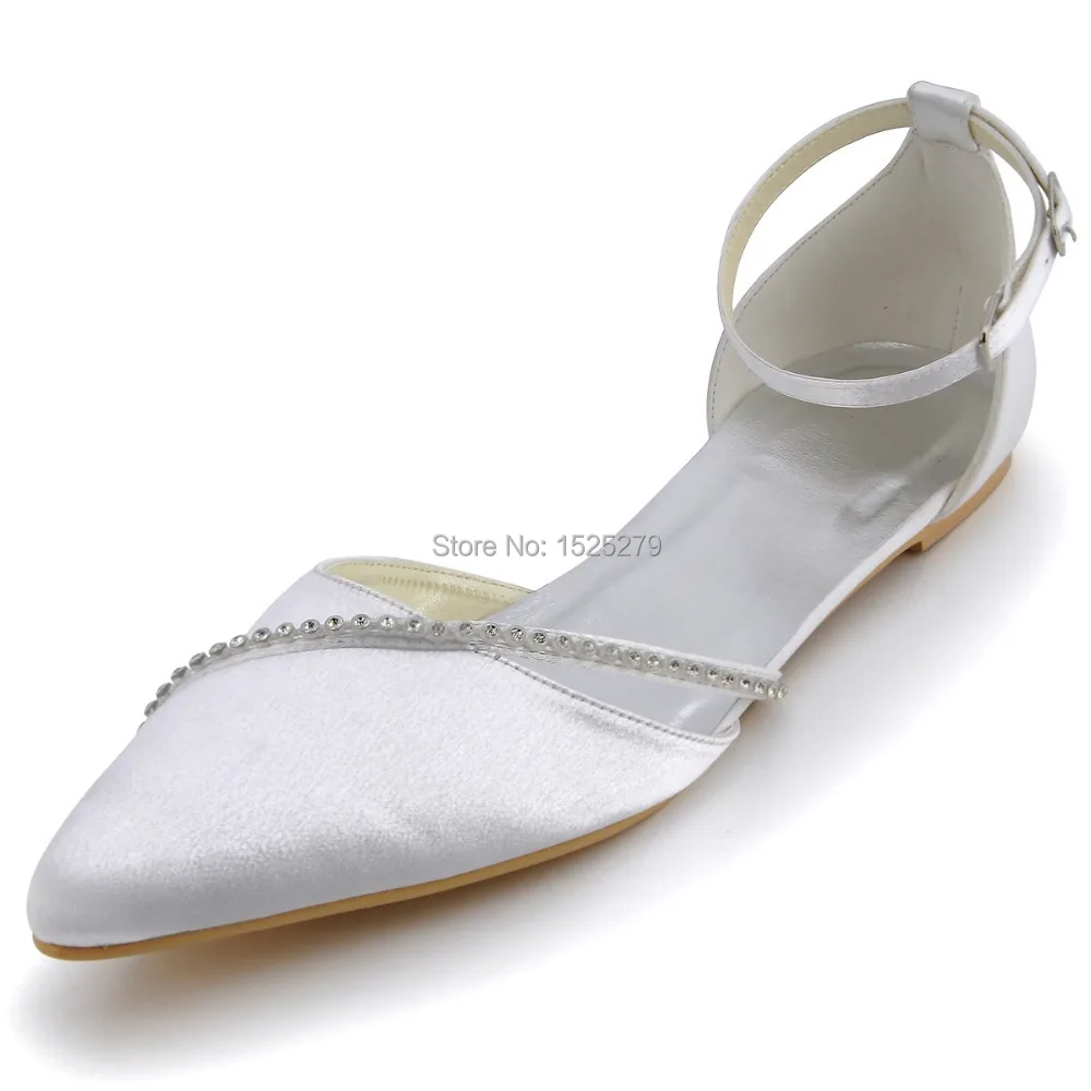Wedding Table White Flats pointy white flats promotion shop for promotional custom made more colors a670 women toe bridal party heel ankle buckle strap rhinestones satin wedding shoes