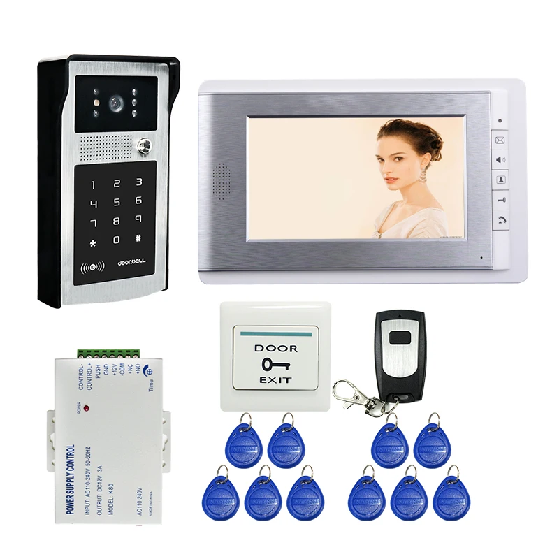 FREE SHIPPING New 7 LCD Color Screen Video font b Door b font Phone Doorbell Intercom
