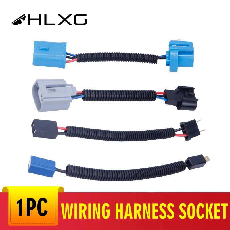 

2PC Car Headlight Ceramic H1 H4 H7 H11 HB3 HB4 9008 Bulb Holder Adapter Extension Automotive Wire Halogen Socket Lamp Connector