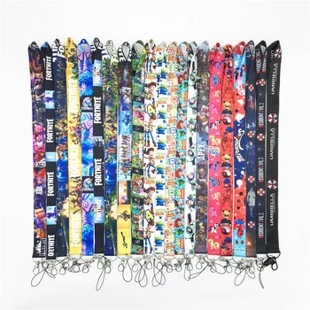

New 50pcs Cartoon Popula Anime Game Lanyard ID hot Cello Phone Neck Strap Keys Lanyards #0906