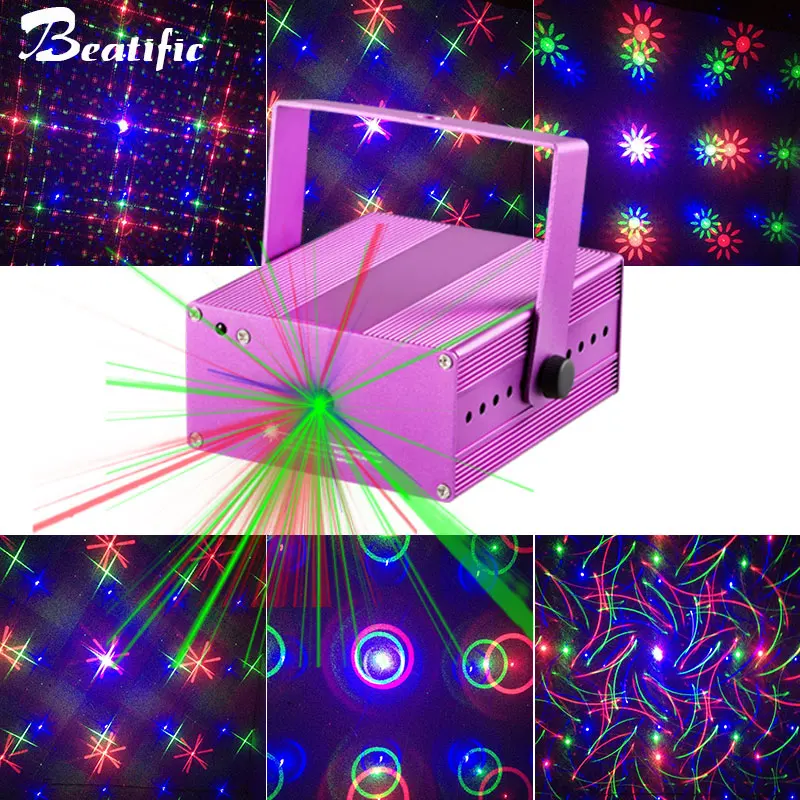 

NEW Mini Disco Laser Light Music RGB Colorful 20 Grating Pattern Party Dance Floor Lights