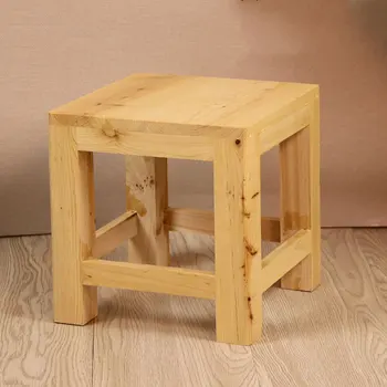 

Household Solid Wood Small Square Stool Small Bench Traditional Coffee Table Living Room Children's Kindergarten Fishing Wood Lo