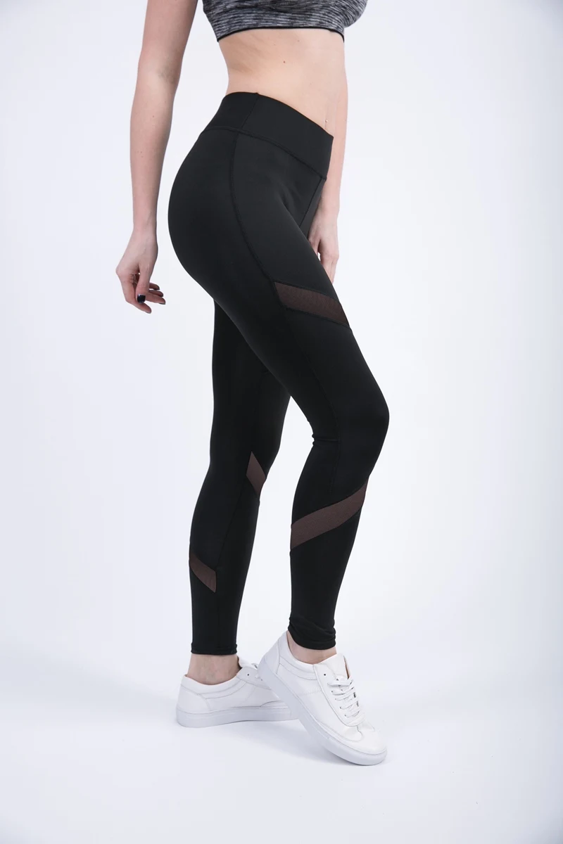Высококачественные дышащие сетчатые леггинсы для фитнеса Модные женские уличные быстросохнущие спортивные брюки для женщин леггинсы для тренировок