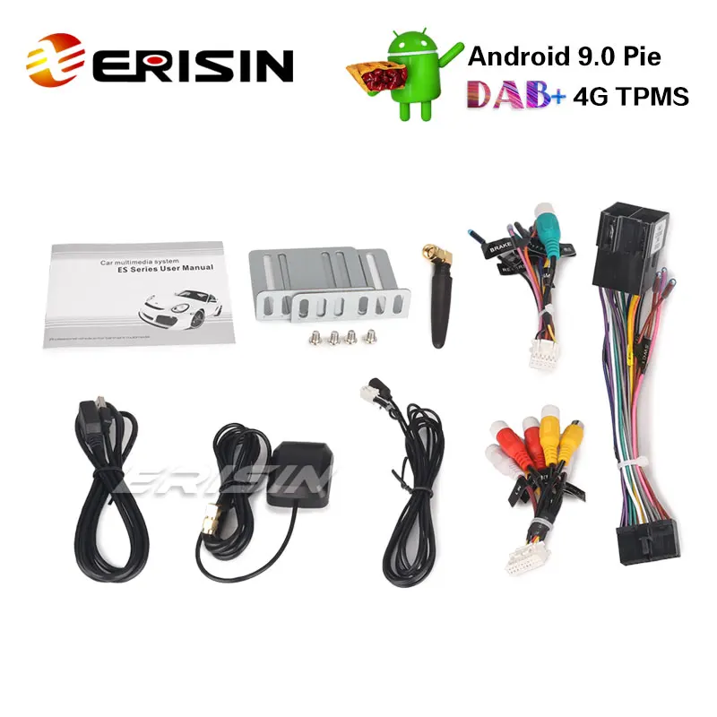Erisin ES7941U 64 7 &quotHD ГБ Android 9 0 автомобильный стерео GPS Satnav WiFi TPMS DAB + DVR DTV IN