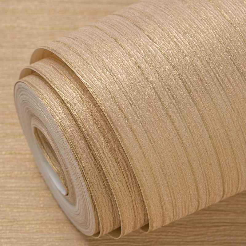

Modern Plain Solid Color Wallpapers Rustic Textured Vertical Stripe Washable Vinyl Wall Paper Roll for Walls Grey,Beige,Khaki