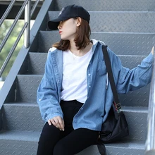 Осенняя куртка в Корейском стиле с капюшоном для мальчиков; джинсы; повседневное пальто; джинсовая куртка-бомбер с длинными рукавами; верхняя одежда