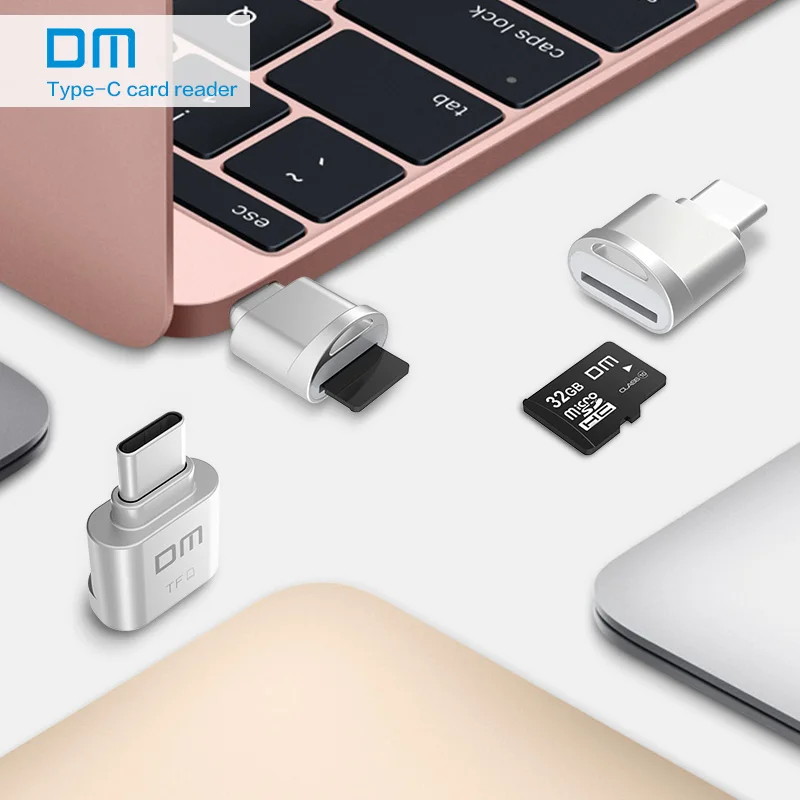 

DM Mini Type C usb3.1 Micro SD TF Memory card reader for Macbook or smartphone with type c interface