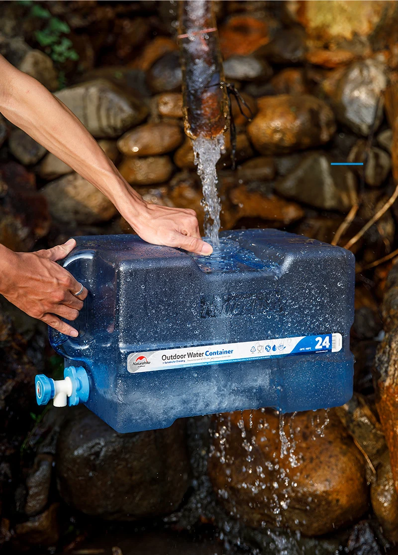 Naturehike Пищевой ПК контейнер для воды на открытом воздухе большой емкости ведро воды Пешие прогулки Кемпинг бак для воды с краном