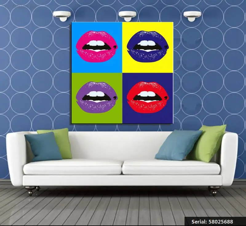 yu dong jin Andy Warhol Still life Abstract oil Painting Drawing art Spray Unframed Canvas gemstone wall airbrush 58025688 | Дом и сад