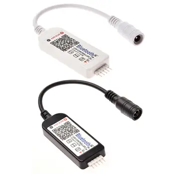 

1pc Bluetooth LED Controller 4-Way 5-Pin Head Lights String Music Lighting Controller DC 5-24V For RGB LED Strip