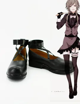 

Custom Made Japanese Anime Black Vocaloid Deadline Circus Gumi Cosplay Shoes Long Boots For Christmas