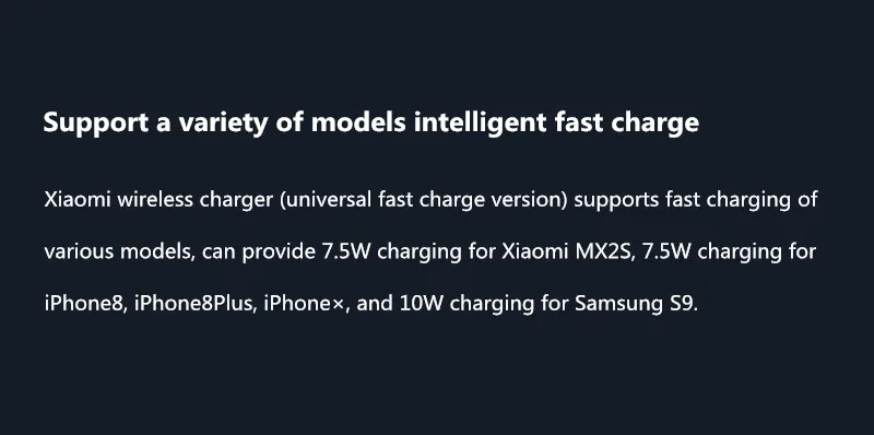 Xiao mi Беспроводное зарядное устройство Qi Смарт быстрое зарядное устройство 7,5 Вт для mi X 2S iPhone X XR XS 8 plus 10 Вт для Sumsung S9