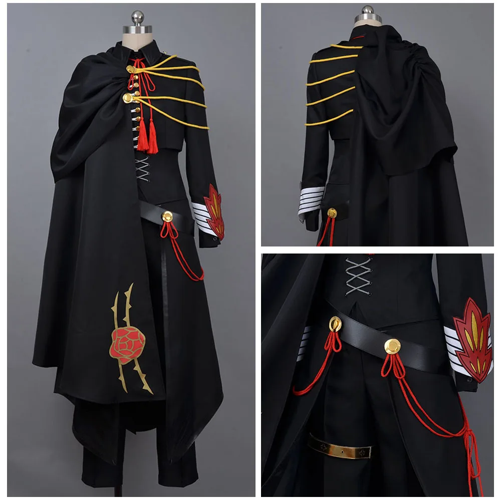 COD Geass Косплей Lelouch of the Rebellion черный костюм для косплея в Ashford Униформа полный
