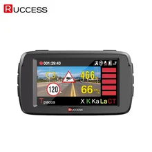 RUCCESS Anti Radar Detectors 3 In 1 Car DVR Radar Detector GPS Logger Full HD 1080p Ploice Speed Camera WDR Car Detector