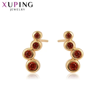 

Xuping Earrings Studs for Ladies Small Circle Jewelry Gold Color Plated New Arrival Thanksgiving Gifts 95726