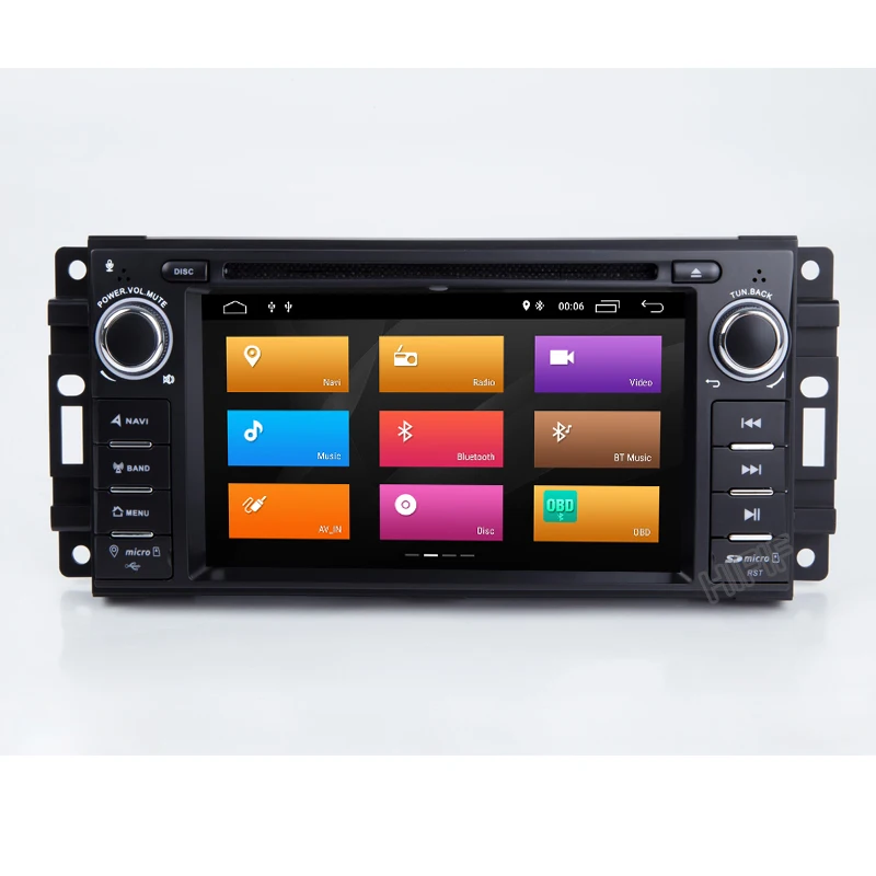 Discount Quad Core Android 8.1 Car DVD GPS Radio Navigation For Jeep Cherokee Compass Commander Wrangler/DODGE Caliber/Chrysler C300 SWC 1