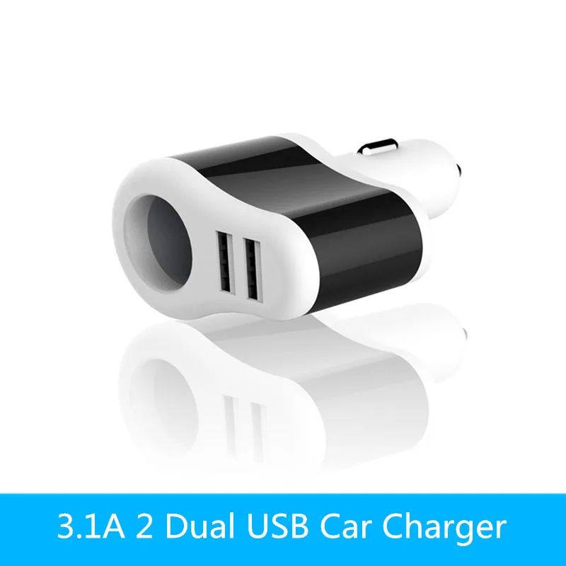 Универсальное автомобильное зарядное устройство с двумя USB портами 3 1 А для Iphone 7 6